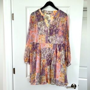 NWT Pink Lavender LOFT Mini Dress - Size L